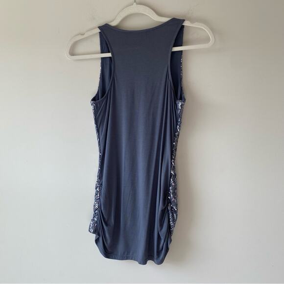 Set of 2 Sequin Tank Tops Sleeveless Gray Beige Size XS/S Express & The Limited - Picture 7 of 11